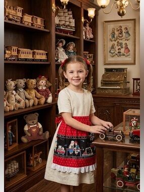 Rare Vintage Daisy Kingdom Raggedy Ann & Andy Handmade Lace Ruffle Skirt
